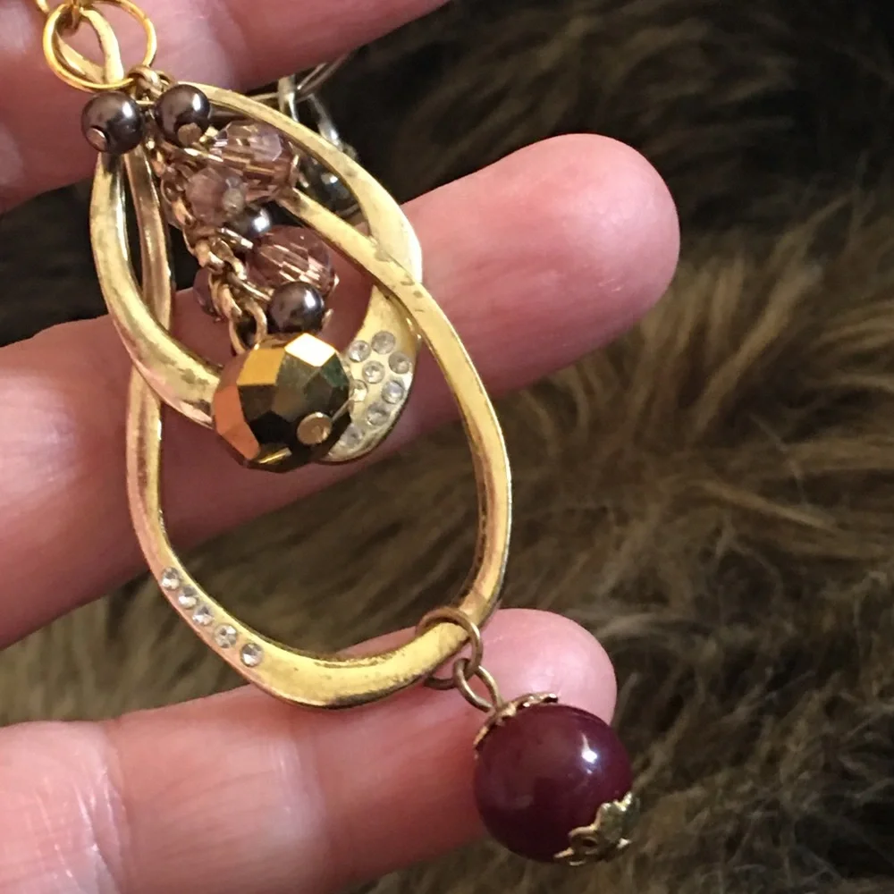 Vintage repurpose salvaged estate gem keychain